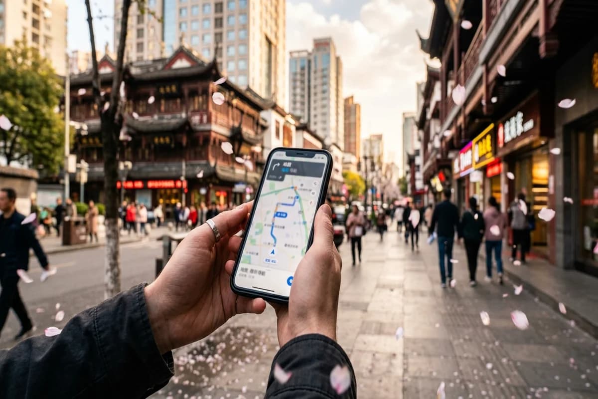 Smartphone connected to mobile network in China