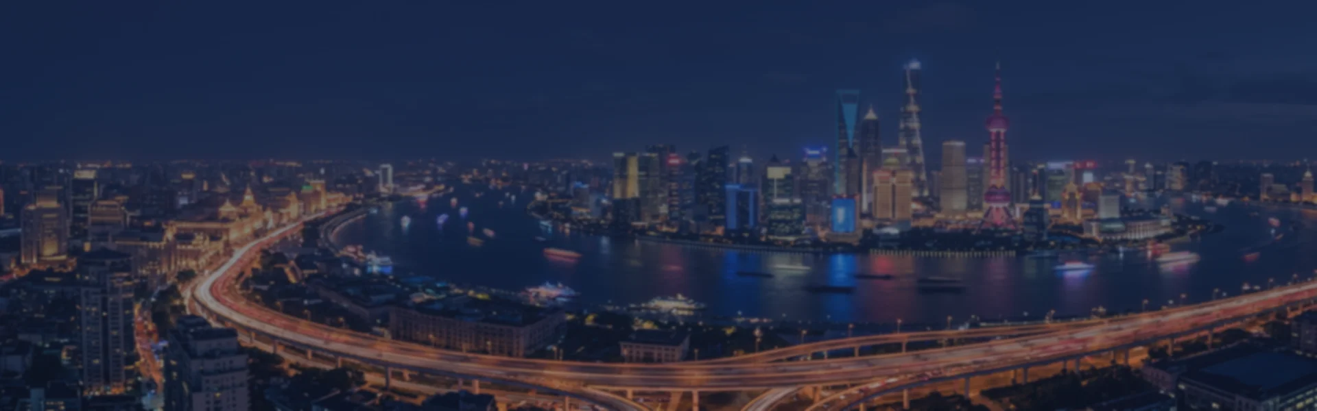 Shanghai Pudong skyline at night